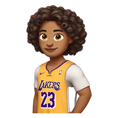 moana wearing lakers jerssey sticker