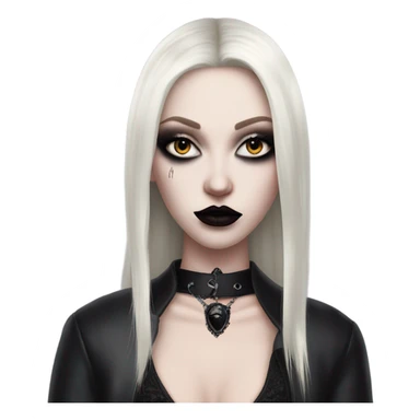 Hyper Realistic Goth victoria secret model vampire  sticker