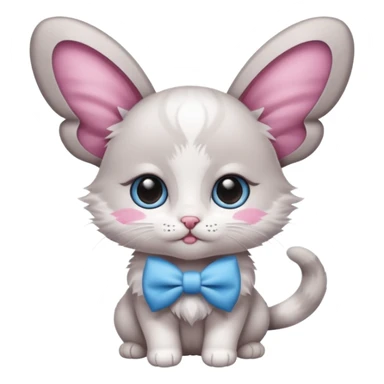 Bébé chat avec un noeud papillon rose sticker