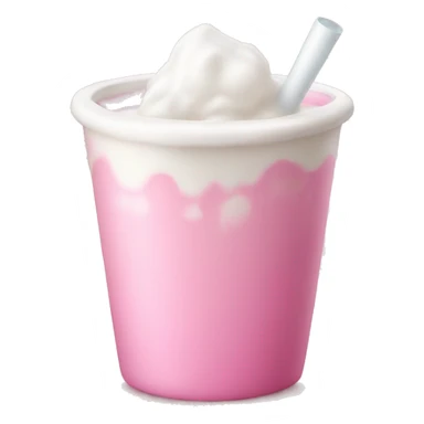 Pink milk in a cup sticker