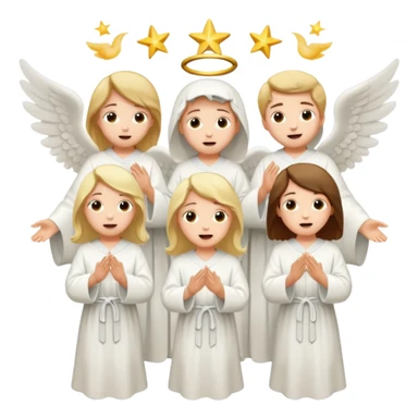 singing choir angel sticker