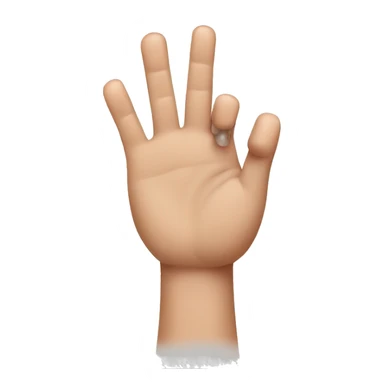 Fingers with nails, that means too short of a little bit  sticker