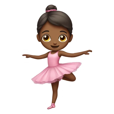 A cute girl with a pink dress dancing ballet  sticker