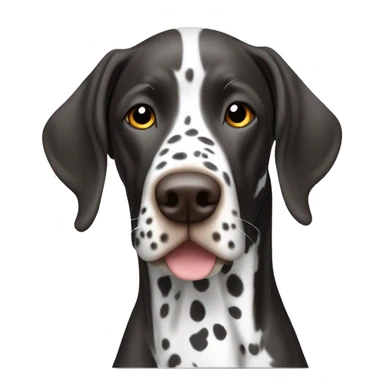 Black and white spotted German shorthaired pointer sticker