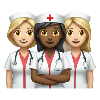 a group of nurses  sticker