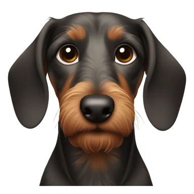 wirehaired dachshund face sticker
