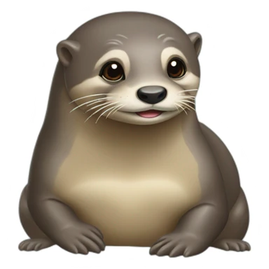 Loutre sur tortue  sticker