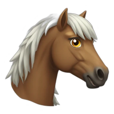 angry spirit horse sticker