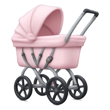 Light pink baby stroller cute sticker