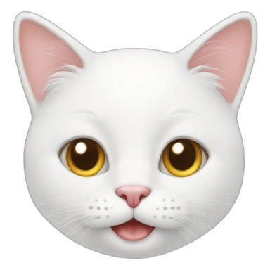 happy-white-cat-in-iphone sticker
