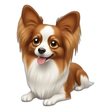 Papillon dog sticker