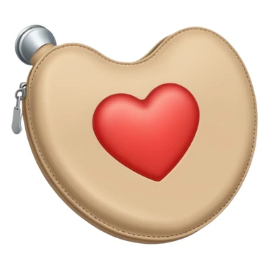 an medical ostomy bag in beige with a little heart sticker