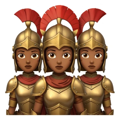 group of trojans being led by a woman sticker