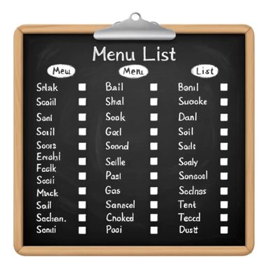 menu list sticker