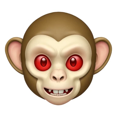 monkey vampire with mask on sticker