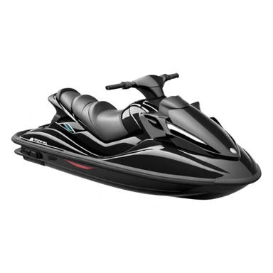 Moto de agua negra sticker