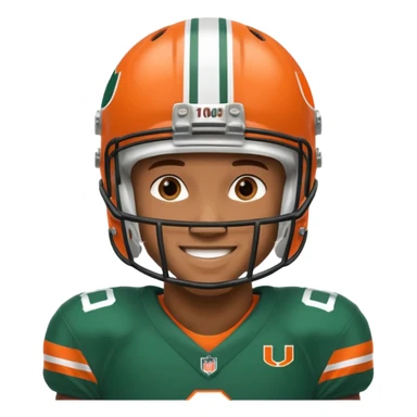 black football player for the university of miami wearing number 10  sticker