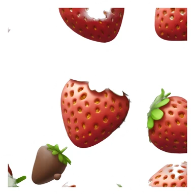 A chocolate-covered strawberry sticker