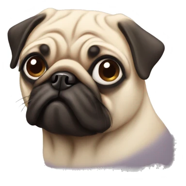 pug dog sticker