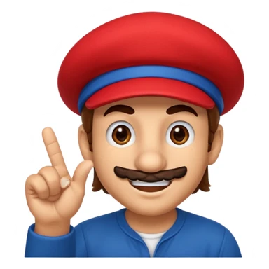 mario sacando el dedo de enmedio  sticker