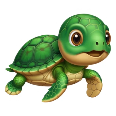 baby turtle with pacifier sticker
