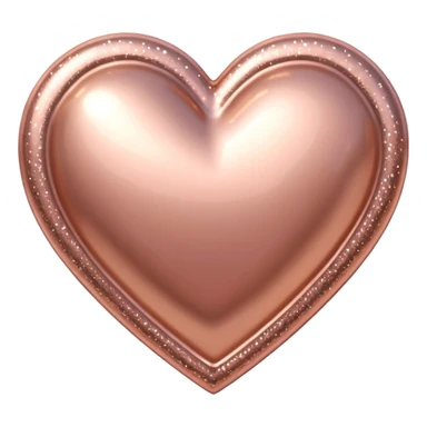 rose gold heart with sparkles sticker