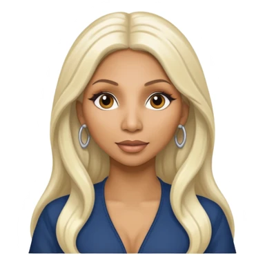 Tamar Braxton with long platinum blonde hair sticker