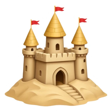 sand castle simple primitive sticker