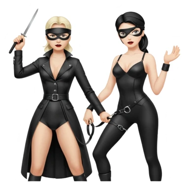 Dominatrix whipping man  sticker