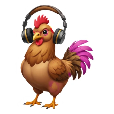 Fais moi une poule entrain de triple edit sur fortnite sticker