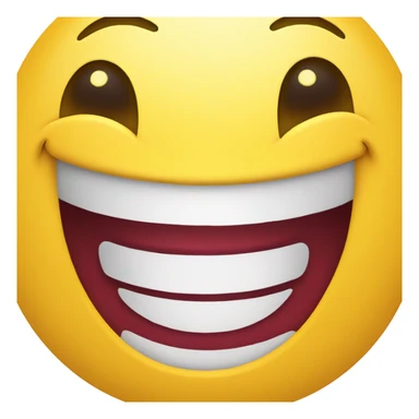 Yellow emoji laughing with red eyes  sticker