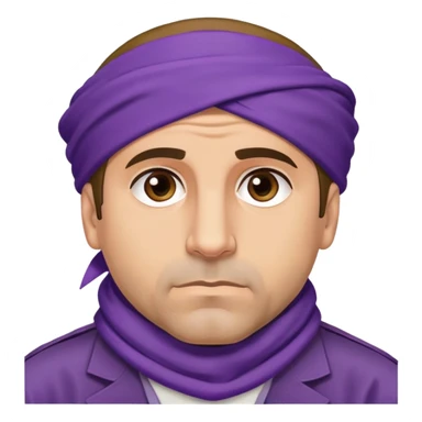Prison Mike, Michael Scott, purple bandana sticker