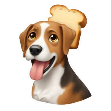 dog eat bread sticker