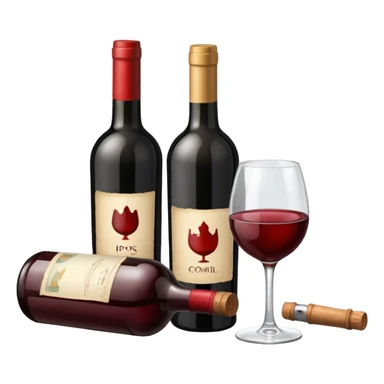 Bottle of wine sticker