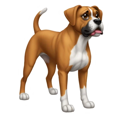 Perro boxer atigrado sticker