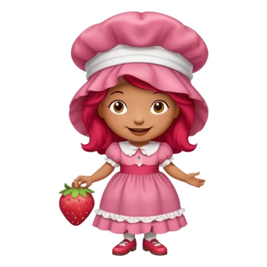 Vintage cartoon character strawberry shortcake sticker