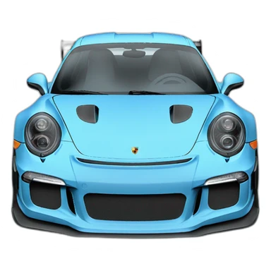 light blue Porsche 911 Gt3 Rs Drifting sticker