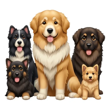 Landseer Newfoundland, golden retriever and German shepherd  sticker
