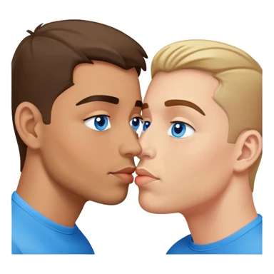 Gay couple kiss latino blue eyes sticker