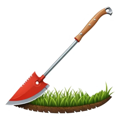 Sickle used to cut grass sticker