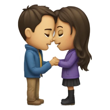 boy kiss girl sticker