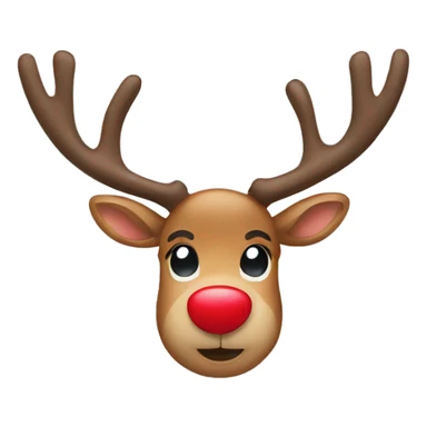 reindeer with bow  sticker