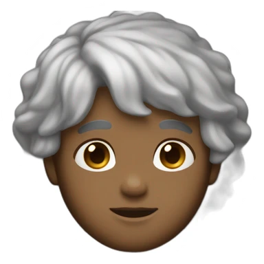 He was born with a slightly dark white skin tone, his hair was black, wet and short, and his eyes were black  sticker