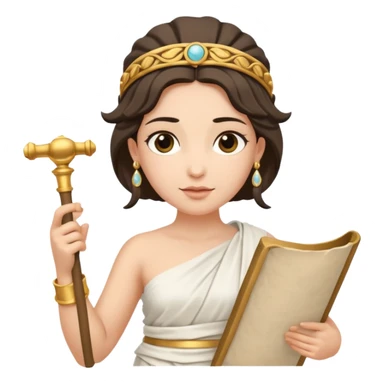 ancient greek woman with a scroll sticker
