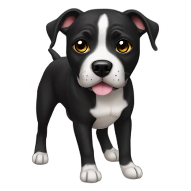 dog staffy black sticker