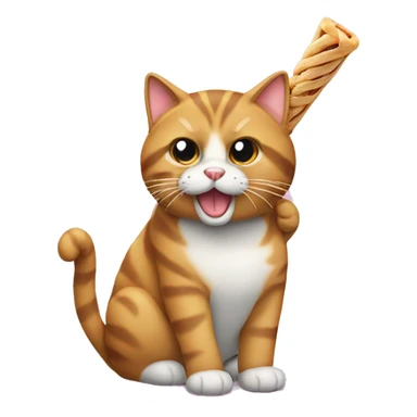 cane che mangia il gatto sticker