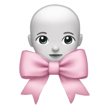 A baby pink bow  sticker