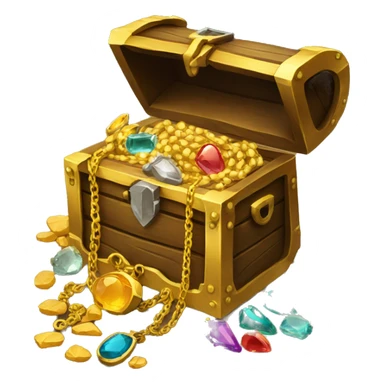 treasure chest with jewelry sticker