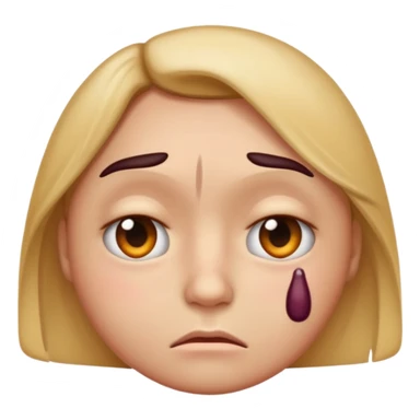 sad emoji with bruise under eye
no i would like skmilar to smiling face holding up tearsnot tears just bruise sticker