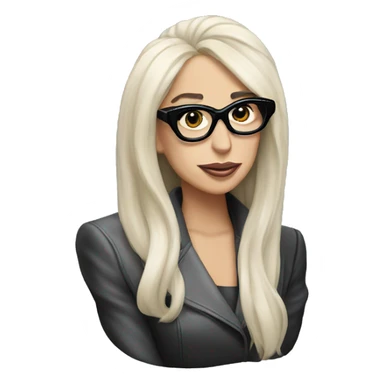 Lady gaga with glasses  sticker